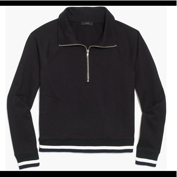 J. Crew Sweaters - {J.Crew} Half Zip Sport Stripe Pullover